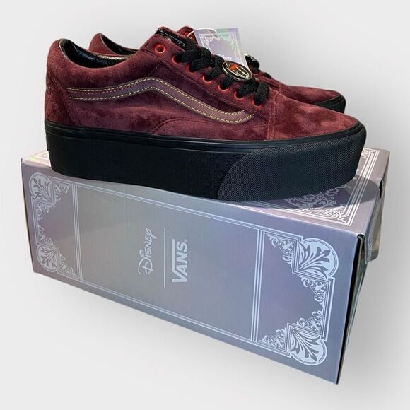 VANS Old Skool Stackform Disney 100 POISON APPLE Mahogany Womens size 8.5 New - Picture 4 of 12